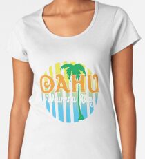 Oahu Waimea Bay Hawaii Women's Premium T-Shirt