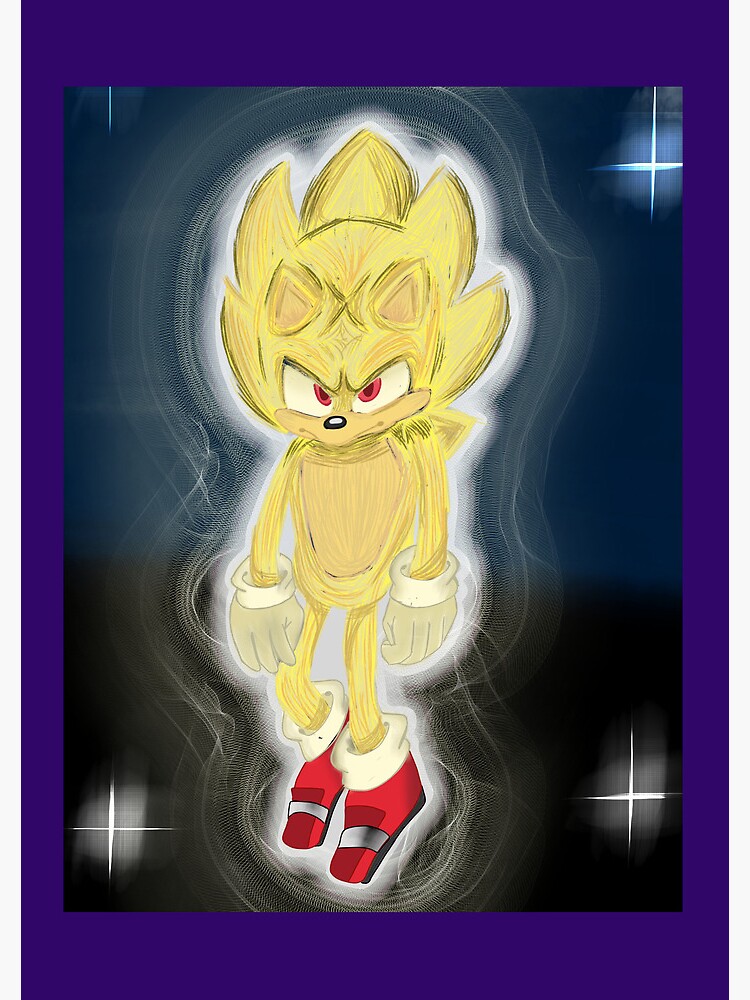 Super Sonic from the Sonic The Hedgehog 2 Movie Digital Print Spiral  Notebook for Sale by AniMagnusYT