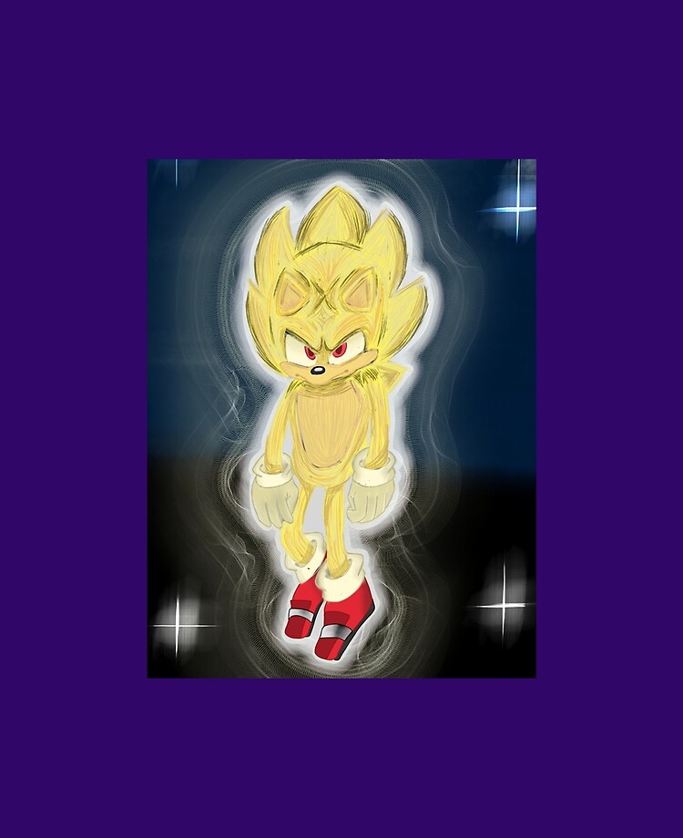 Super Sonic from the Sonic The Hedgehog 2 Movie Digital Print Spiral  Notebook for Sale by AniMagnusYT