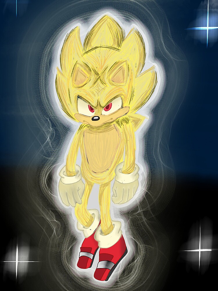 Super Sonic from the Sonic The Hedgehog 2 Movie Digital Print Greeting  Card for Sale by AniMagnusYT