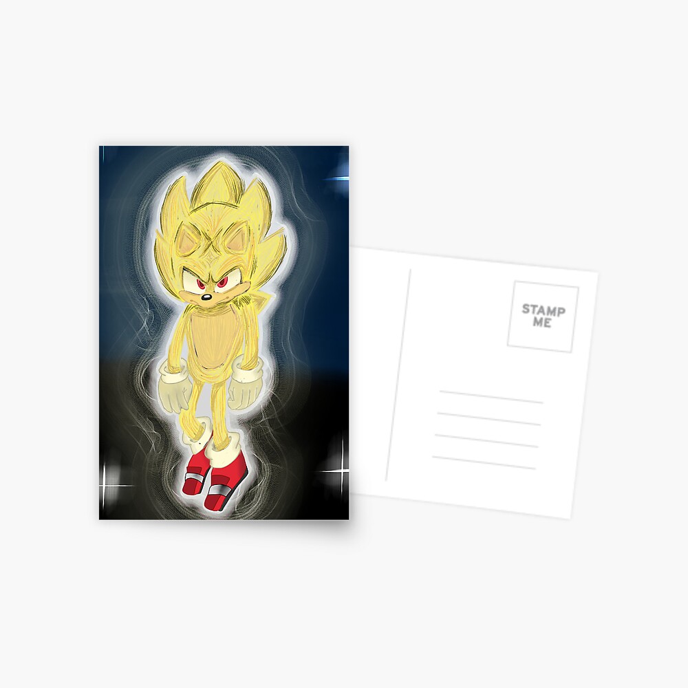 Super Sonic from the Sonic The Hedgehog 2 Movie Digital Print Sticker for  Sale by AniMagnusYT