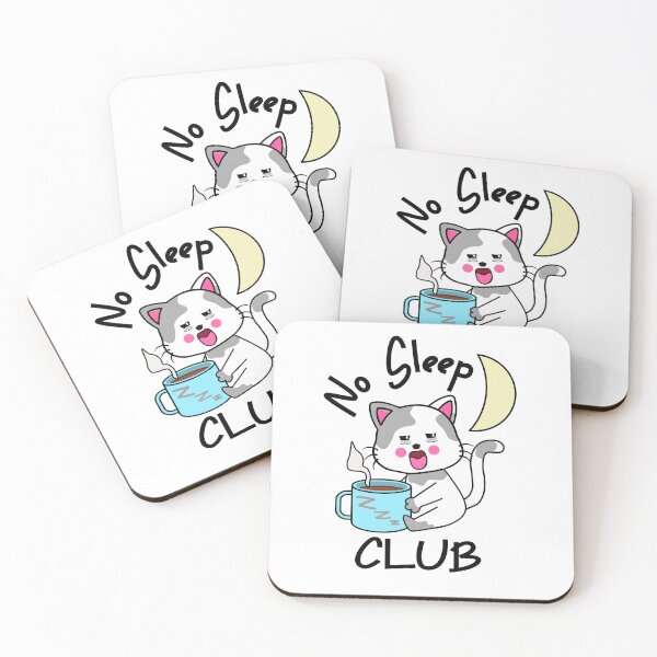 Item preview, No Sleep Club Kawaii Cute Cat  designed and sold by jamie Omahen.