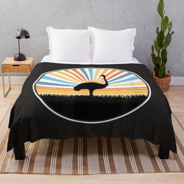 Item preview, Ostrich - Sunset Retro Animal Wildlife Zoo  designed and sold by ridingscali6.
