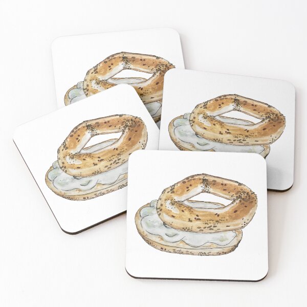 Item preview, Watercolor Bagel Design  designed and sold by EAMulderrig.
