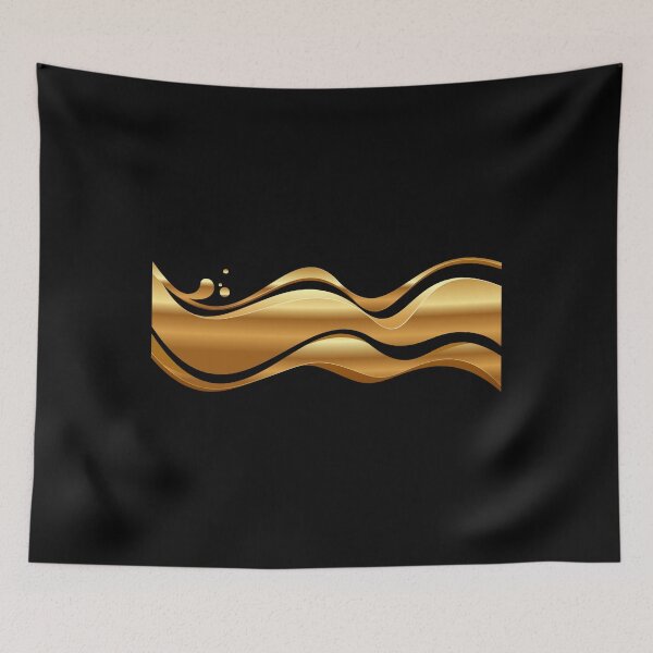 Item preview, Overnight Gold Waves designed and sold by 4clothingforyou.