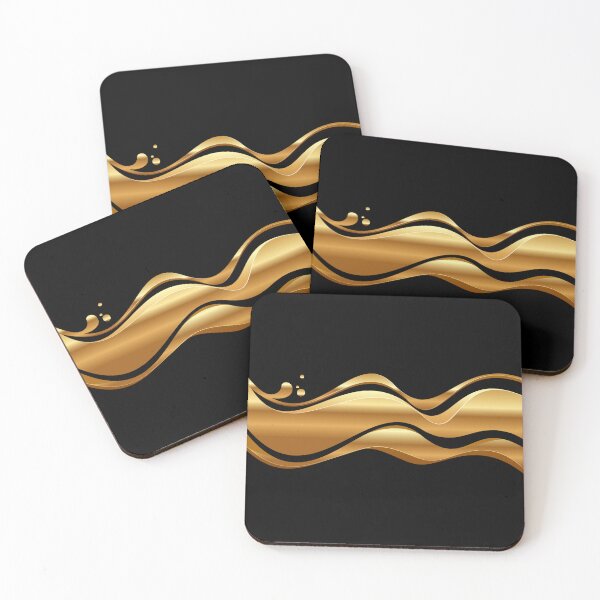 Item preview, Overnight Gold Waves designed and sold by 4clothingforyou.