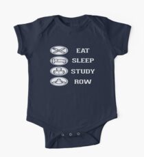 Eat Sleep Study Row One Piece - Short Sleeve