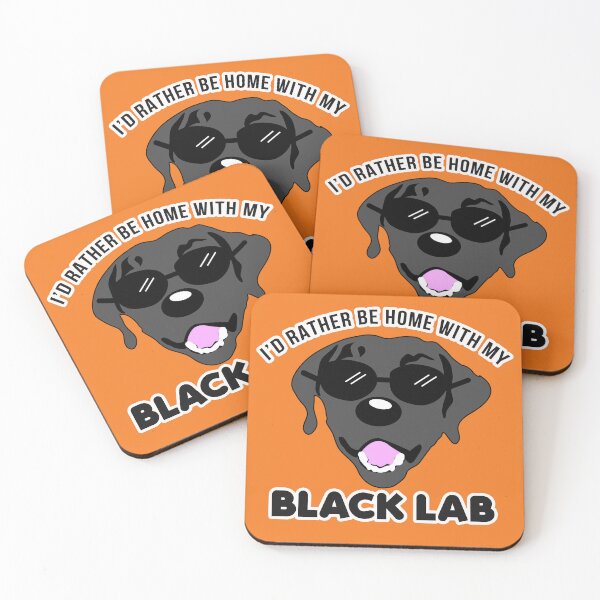 Item preview, Black Lab Black Labrador Retrievers Pattern in ORANGE designed and sold by Art by Jess.