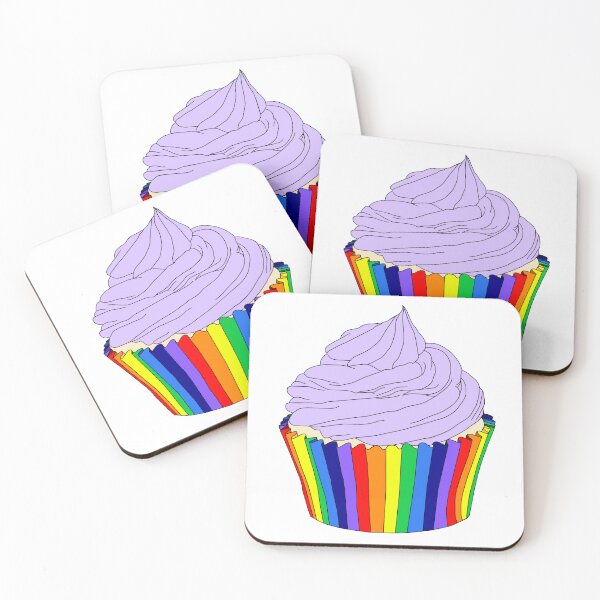 Item preview, Rainbow Cupcake with Lavender Icing  designed and sold by Deborah Camp.