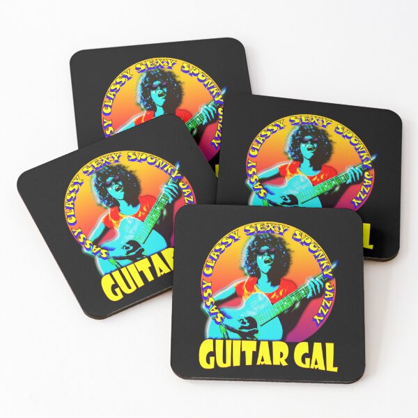 Item preview, SASSY CLASSY SEXY SPUNKY JAZZY GUITAR GAL colorful design.   designed and sold by MuseDarkwin.