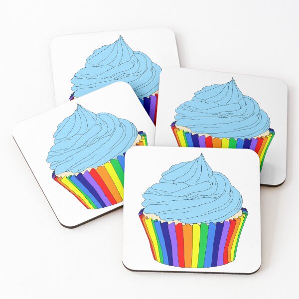 Item preview, Rainbow Cupcake with Blue Icing  designed and sold by Deborah Camp.