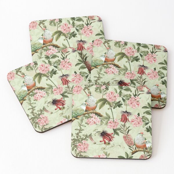 Item preview, Vintage Tropical Birds And Passionflowers Jungle Botanical Garden Nightgarden designed and sold by UtArt.