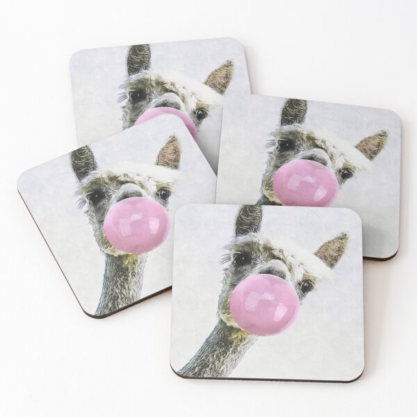 Item preview, Adorable Watercolor Bubble Gum Sneaky Llama Drawing, Watercolor Bubble Gum Sneaky Llama, Funny Bubble Gum Sneaky Llama, Cute Bubble Gum Sneaky Llama Wallpaper designed and sold by Trendymotion.