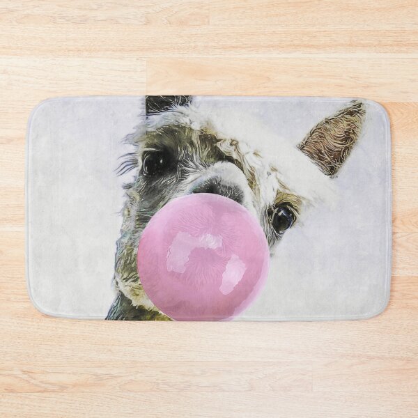 Item preview, Adorable Watercolor Bubble Gum Sneaky Llama Drawing, Watercolor Bubble Gum Sneaky Llama, Funny Bubble Gum Sneaky Llama, Cute Bubble Gum Sneaky Llama Wallpaper designed and sold by Trendymotion.