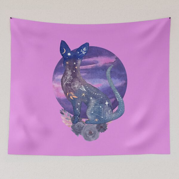 Item preview, Cool watercolor galaxy cat design designed and sold by Tshepomuza.