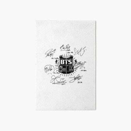 BTS Signed Logo Art Board Print