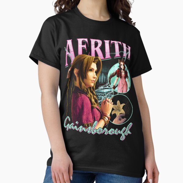 Vista previa del artículo con la obra «Aerith Gainsboro Final Fantasy VII clásico», diseñado y vendido por LimitBreakCo.