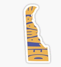 Delaware State Word Art Sticker