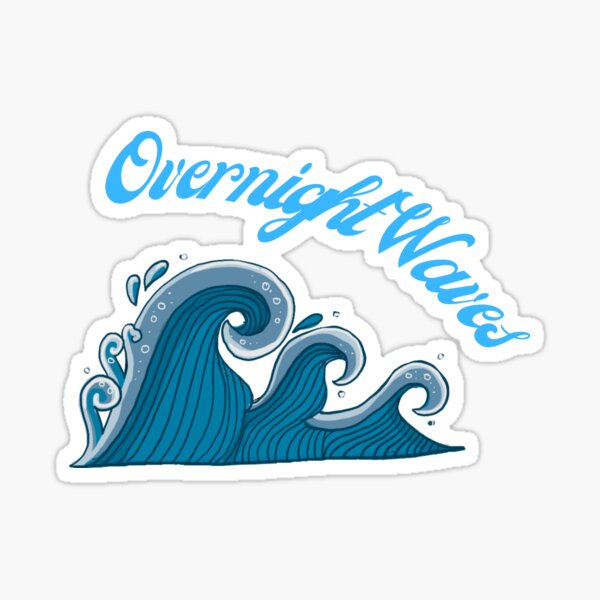 "Overnight Waves" Sticker for Sale by Shalapyyahiya Redbubble
