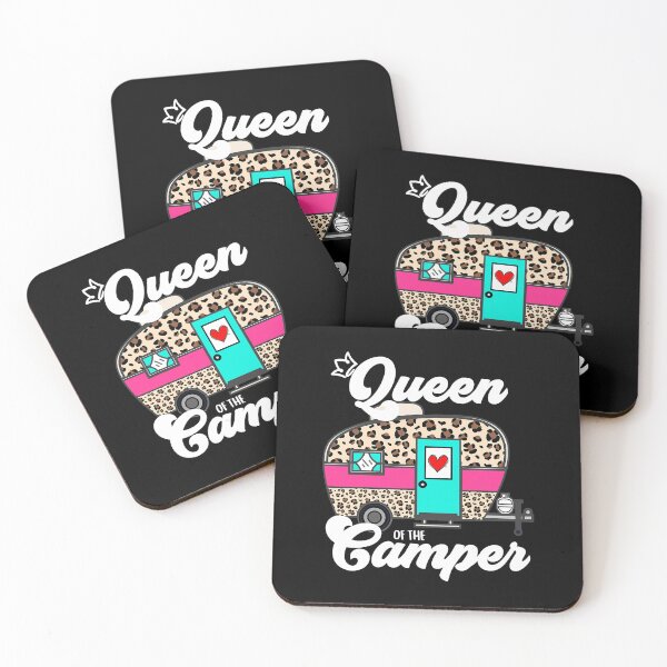 Item preview, Queen Of The Camper RV Camping Happy Camper Leopard Cheetah designed and sold by BennetJaco.