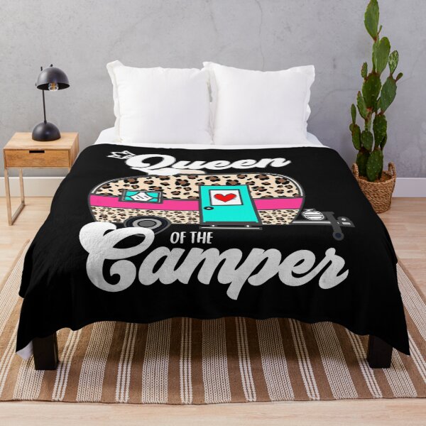 Item preview, Queen Of The Camper RV Camping Happy Camper Leopard Cheetah designed and sold by BennetJaco.