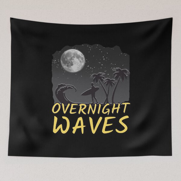 Item preview, Overnight Waves Monotone Background designed and sold by Onewivnacher.
