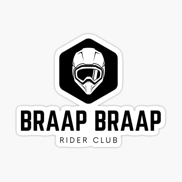 "BRAAP BRAAP Rider Club" Sticker for Sale by DirtbikeRacing Redbubble