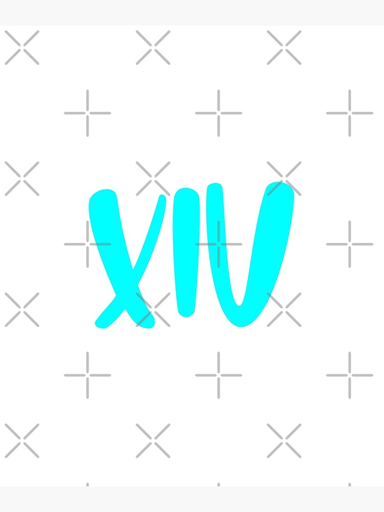 roman-numeral-xiv-for-kids-number-14-roman-numerals-xiv-poster