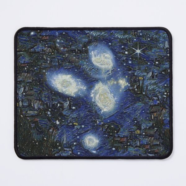 Item preview, JWST Space Telescope Stephan's Quintet in Van Gogh style designed and sold by SolidEarthArt.