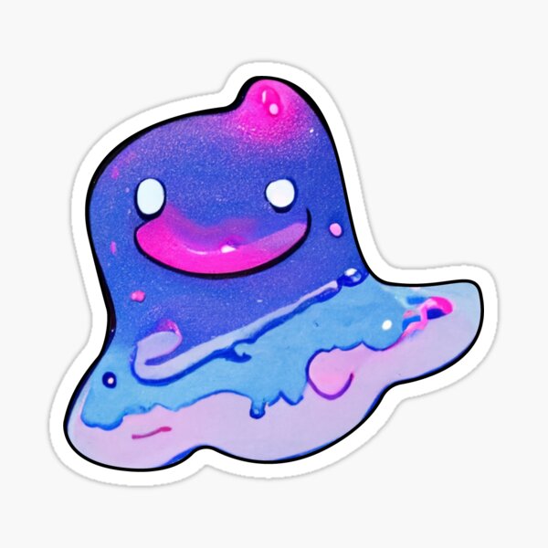 Fantasy Anime Blue Slime Sticker for Sale by RainbowFoxTales