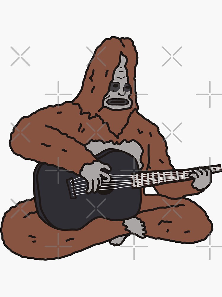 Imagen 3 de 3, Pegatina con la obra Sassy con guitarra | Gran espectáculo lésbico, diseñada y vendida por L1sercool.