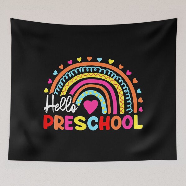 Item preview, Kids Hello Preschool Retro Rainbow Teacher Toddler Girls designed and sold by HelgaSchwarz.