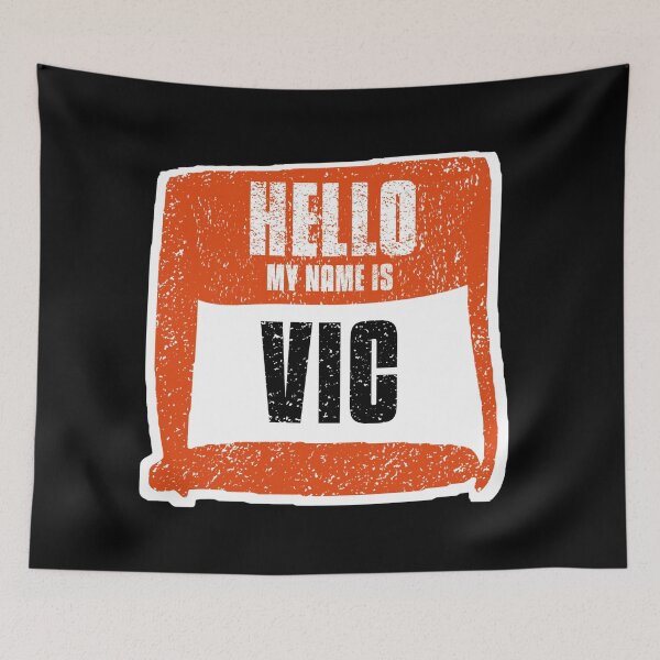 Item preview, Hello My Name Is Vic Label designed and sold by vibeno1.