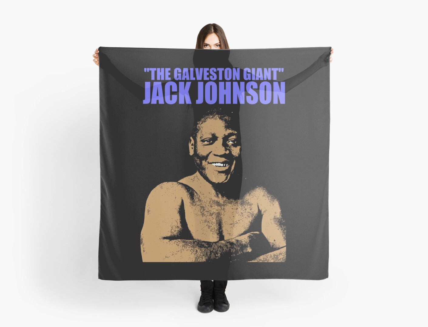 "JACK JOHNSON (THE GALVESTON GIANT)2" Scarves by truthtopower Redbubble