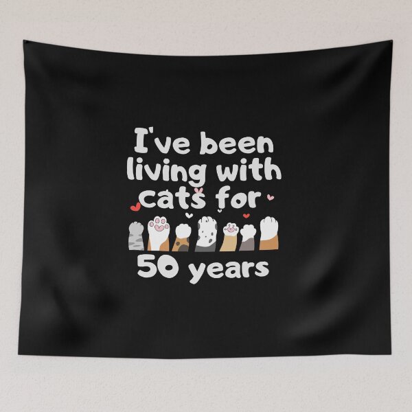 Item preview, I've been living with cats for 50 years designed and sold by marunstudio.