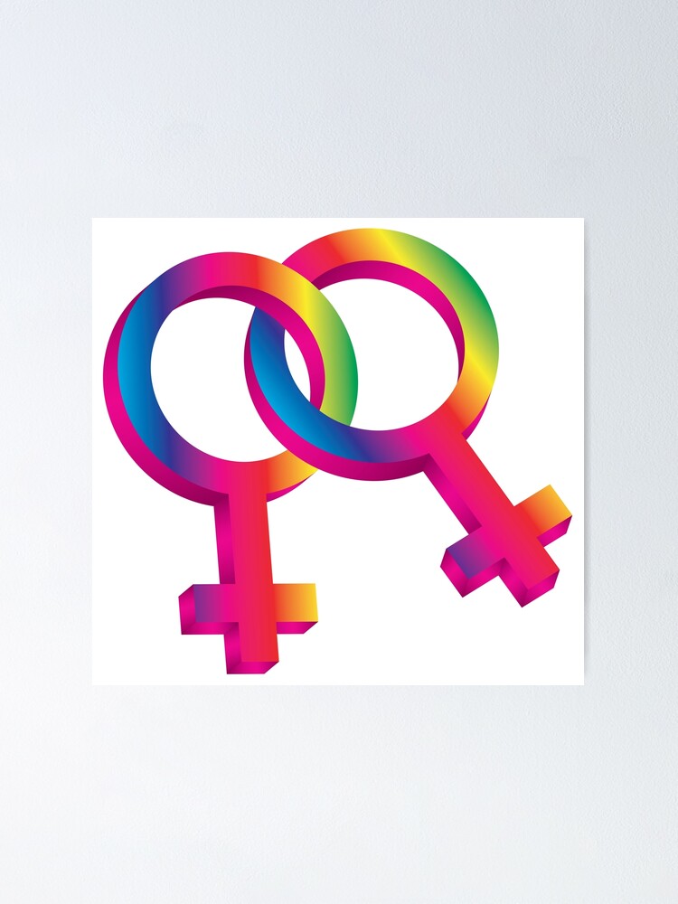 Female Gender Same Sex Symbols 3d Illustration Poster By Jpldesigns Redbubble