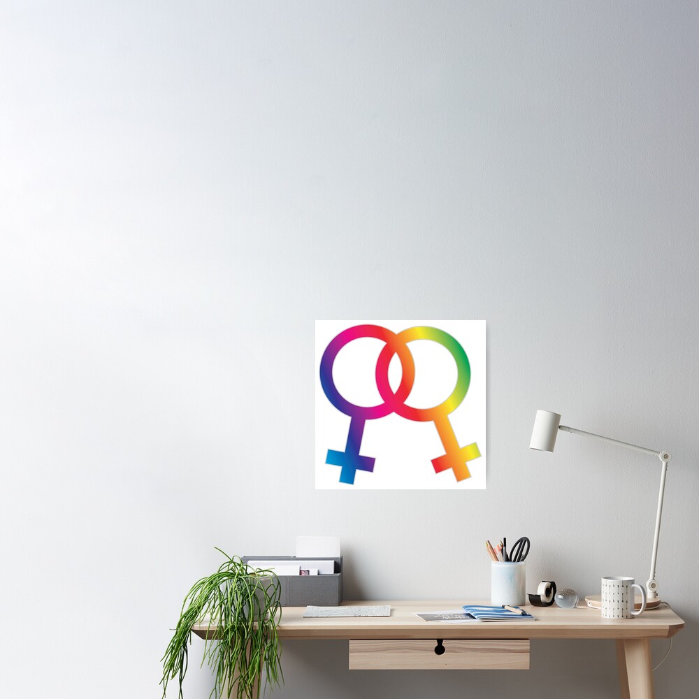 Female Gender Same Sex Symbols Illustration Poster By Jpldesigns Redbubble 2321