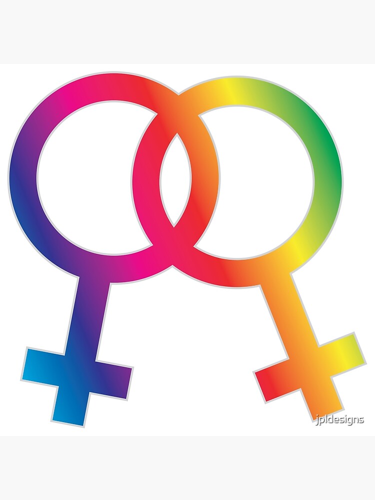 Female Gender Same Sex Symbols Illustration Canvas Print By