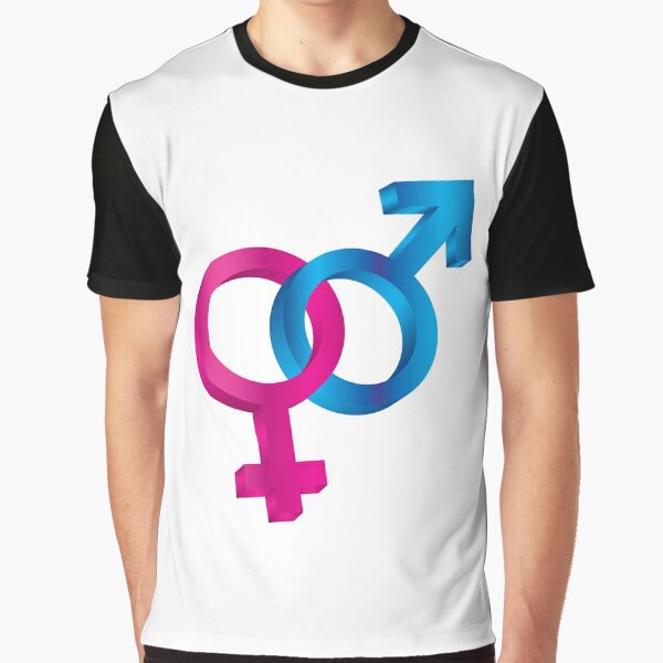 Male And Female Gender Symbol Intertwined 3d T Shirt By Jpldesigns 8781