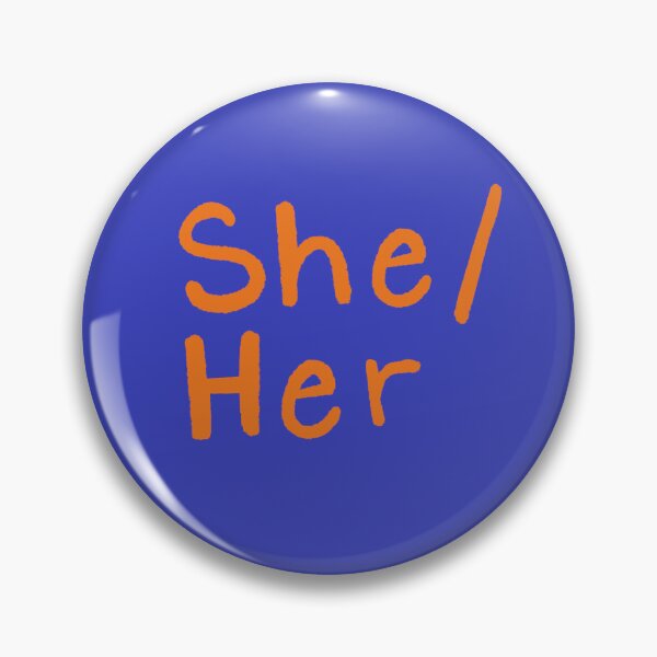 Item preview, Blue She/Her (Orange Text) designed and sold by Smoltsuki.