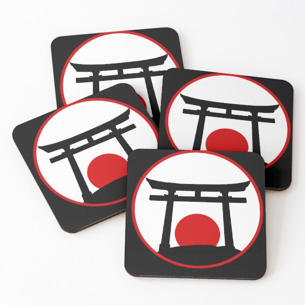 Item preview, Cool Japanese Torii Gate on a Hill With a Red Sunset Sun and White Background | Cool Japanese Tori Gate on a Hill With a Red Sunrise Sun and White Back ground  designed and sold by RiciPaneto.