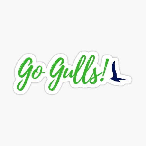 Endicott College Go Gulls! - Green Sticker