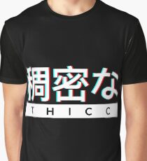 Aesthetic Japanese "THICC" Logo Graphic T-Shirt