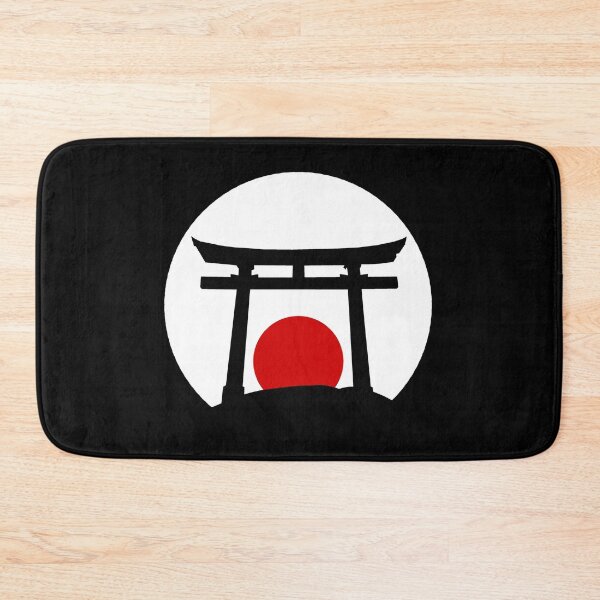 Item preview, Cool Japanese Torii Gate on a Hill With a Red Sunset Sun and White Background | Cool Japanese Tori Gate on a Hill With a Red Sunrise Sun and White Back ground  designed and sold by RiciPaneto.