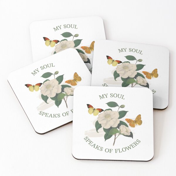 Item preview, Watercolor white camellia flowers and butterflies - vintage flowers  designed and sold by Rubi16.