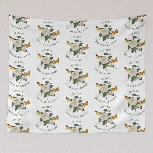 Item preview, Watercolor white camellia flowers and butterflies - vintage flowers  designed and sold by Rubi16.