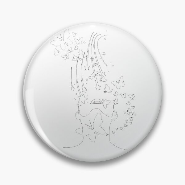 Item preview, Woman face with butterflies designed and sold by Rosaliartbook.