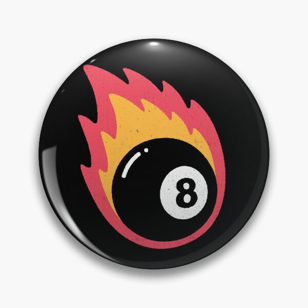 Item preview, Retro Flaming 8 Ball on Fire Pool Lover designed and sold by Mercheesy.