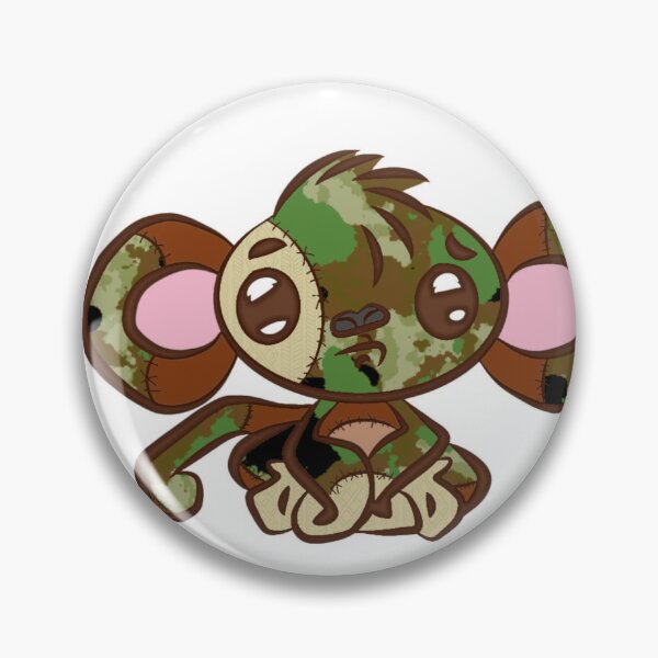 Item preview, Camouflage monkey plush designed and sold by Crochetamommy.