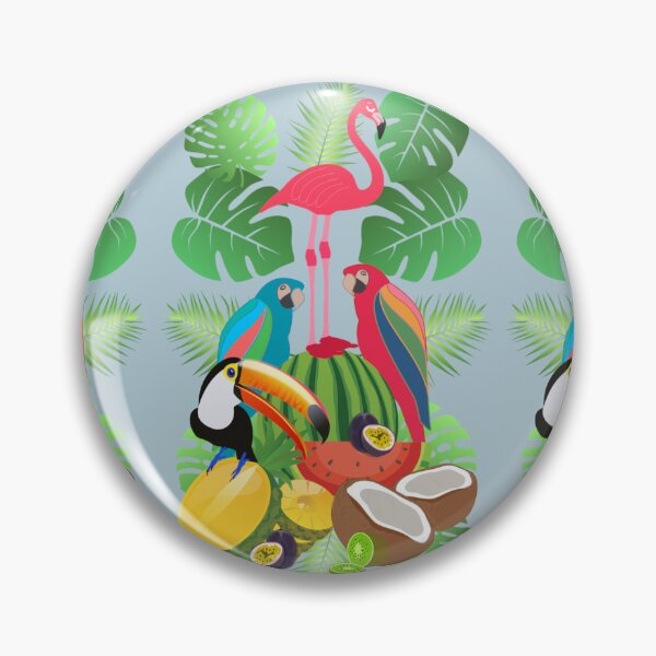 Item preview, Exotic Fun Colorful Birds And Fruits designed and sold by TrulyEpoque.
